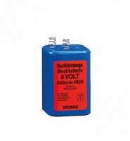Blockbatterie Zink/Kohle, blau, 6 Volt für Warnleuchte