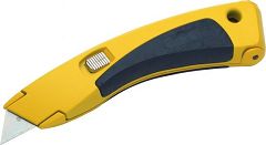 Cuttermesser mit Magnet für Haken- und Trapezklingen, gelb 