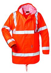 Warnschutz-PU-Regenjacke, orange