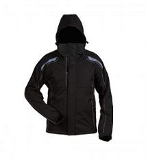 Softshell-Jacke, schwarz mit Reflexstreifen (neu)