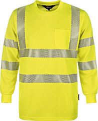 Warnschutz-Langarm-T-Shirt, neongelb