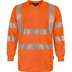 Warnschutz-Langarm-T-Shirt, orange