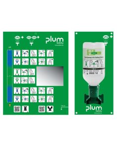 Augenspülstation mit 500ml Augenspüllösung (NaCl 0,9% Wandbox