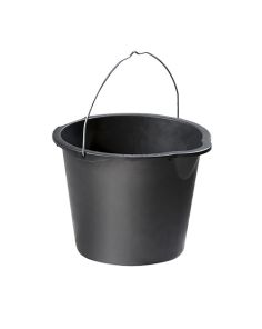 Baueimer, schwarz, 12 ltr.