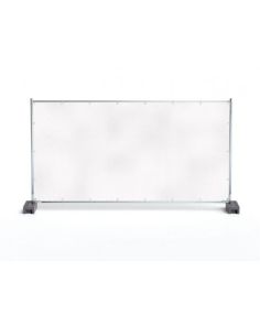 Bauzaunplane,  270 g/m²,  3,41 x 1,76  m, weiß