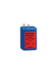 Blockbatterie Zink/Kohle, blau, 6 Volt für Warnleuchte
