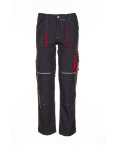 Bundhose "Basalt" 260g/m²,  anthrazit/rot, ÜG