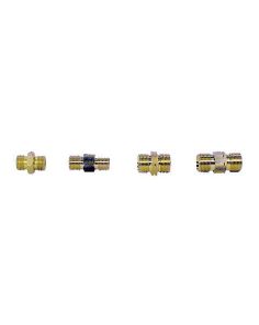 Doppel - Gewindestutzen Brenngas 3/8" x 3/8" links