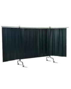Einfache tragbare Schutz-Stellwand, grün DIN 9, 1400 mm breit/ 1600 mm hoch