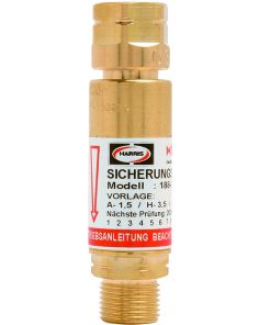 Gebrauchsstellenvorlage für Brenngas mit Überwurf 3/8" Links
