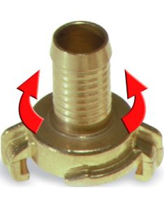 Geka - Schlauchstück, Messing, drehbar, 1/2" 