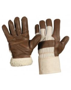 Handschuhe "ICE", Möbelleder Teddyfutter