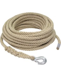 Hanfseil mit Karabiner 20 mtr. 