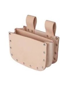 Nageltasche "doppelt", Naturleder 