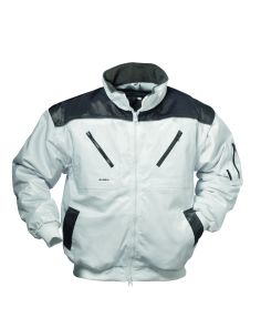 Pilotenjacke, weiß/grau