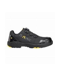 S3-Halbschuh "Alex", schwarz / gelb, Mikrofaser 