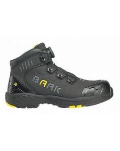 S3-Schnürstiefel "Alexander"  schwarz / gelb, Mikrofaser 