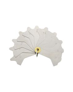 Schweißnahtlehre (Fächer) mit 12 Blatt, für Ecken 3-12mm