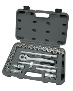 Steckschlüsselsatz, 1/2", 25- teilig