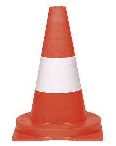 Verkehrsleitkegel, rot/weiß, 30 cm, tagesleuchtend 