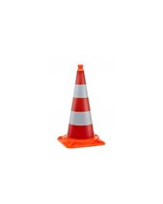 Verkehrsleitkegel, rot/weiß, 50 cm, tagesleuchtend 