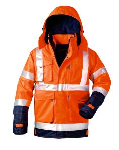 Warnschutz-Parka, 2 in 1 mit Kapuze, orange