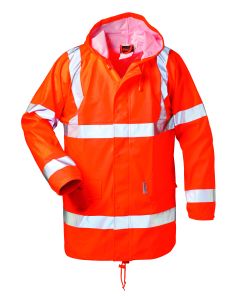 Warnschutz-PU-Regenjacke, orange