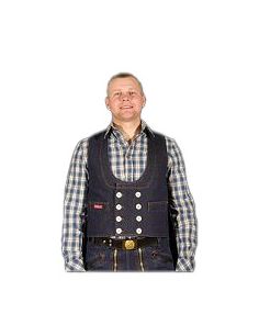 Zunftweste, Oyster, Jeans-blau