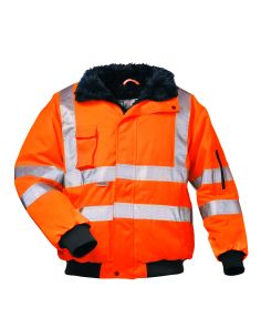 Warnschutz-Pilotenjacke, "Premium", Fell orange