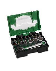 Bit-Set, 24 teilig in einer Box/ Ratsche (Hikoki)