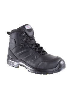 S3-Schnürstiefel "Ergo Bau", Rindleder, schwarz