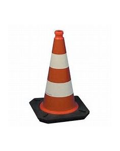 Verkehrsleitkegel RA1, rot/weiß, 50 cm, BASt-geprüft