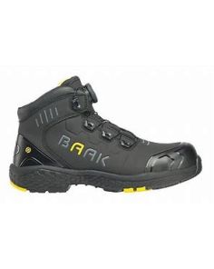 S3-Schnürstiefel "Alexander"  schwarz / gelb, Mikrofaser
