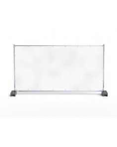 Bauzaunplane,  270 g/m²,  3,41 x 1,76  m, weiß