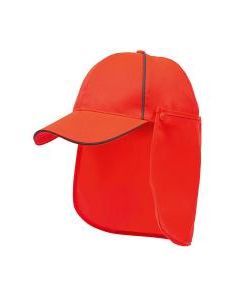 Warnschutzmütze, "Kolja" orange mit Nackenschutz