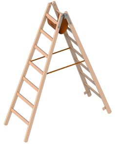 Holzleiter  "Sprossen", 7 Sprossen