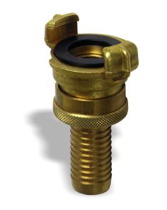 Geka - Schlauchstück, Messing, Kontermutter, 1/2"