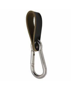 Karabiner mit Lederschlaufe
