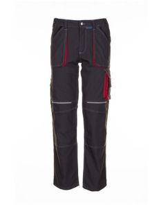 Bundhose "Basalt" 260g/m²,  anthrazit/rot, ÜG