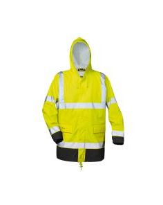 Warnschutz-Regenjacke "PU", gelb/schwarz