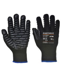 Anti-Vibrations-Handschuhe, schwarz