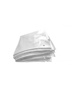 Gewebeplane, PE, 130g/m², mit Ösen, 8 x 10 mtr., weiß