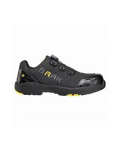 S3-Halbschuh "Alex", schwarz / gelb, Mikrofaser