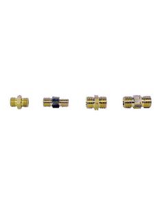 Doppel - Gewindestutzen Brenngas 3/8" x 3/8" links