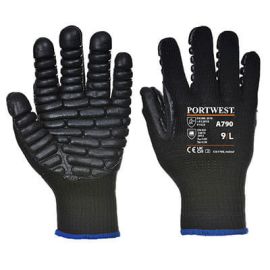 Anti-Vibrations-Handschuhe, schwarz  