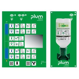 Augenspülstation mit 500ml Augenspüllösung (NaCl 0,9% Wandbox