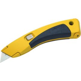 Cuttermesser mit Magnet für Haken- und Trapezklingen, gelb
