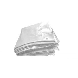 Gewebeplane, PE, 130g/m², mit Ösen, 3 x 4 mtr., weiß