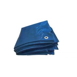 Gewebeplane, PE, 180g/m², mit Ösen, 3 x 4 mtr., blau