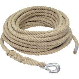 Hanfseil mit Karabiner 30 mtr.  